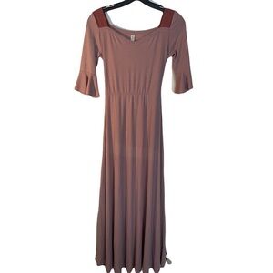 Masked Queen Elegant Mauve Maxi Dress size small (see measurements)